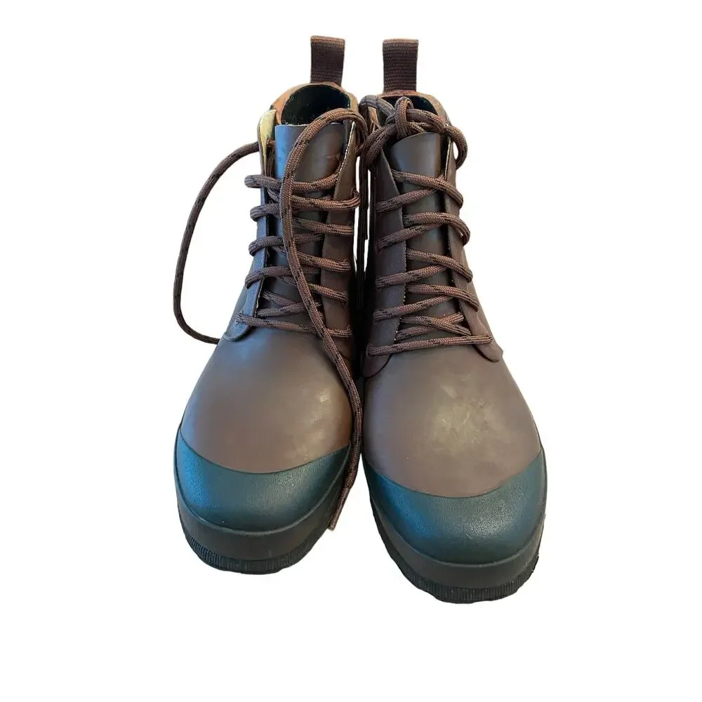 Madewell Lace Up Lugsole Ankle Rain Boots Gorpcore Fall Winter Going Out 6